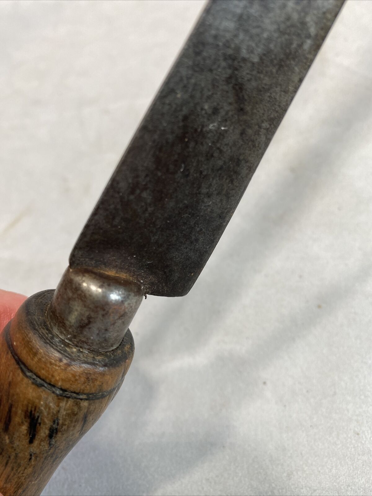 Vintage 1800s Roast Beef Slicing Knife With Hole Wood Custom Handle USA 7.5 Inch - Fresh Stock Dated February 2026