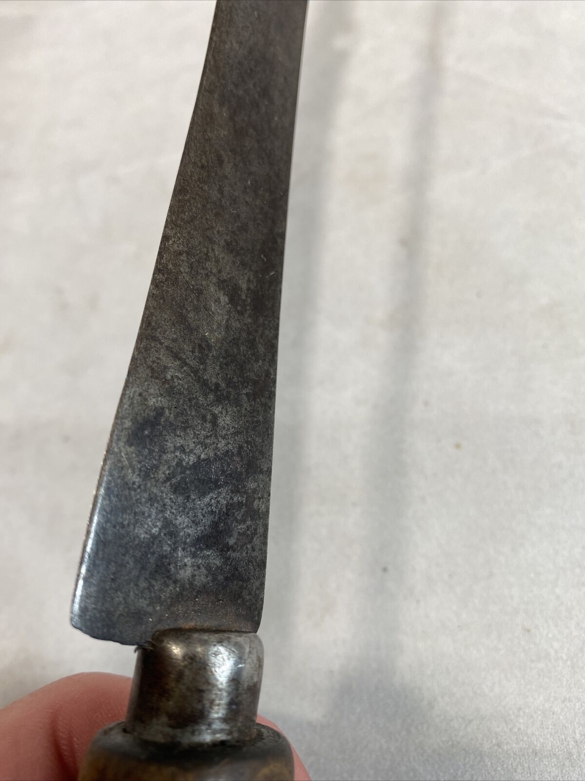 Vintage 1800s Roast Beef Slicing Knife With Hole Wood Custom Handle USA 7.5 Inch - Fresh Stock Dated February 2026