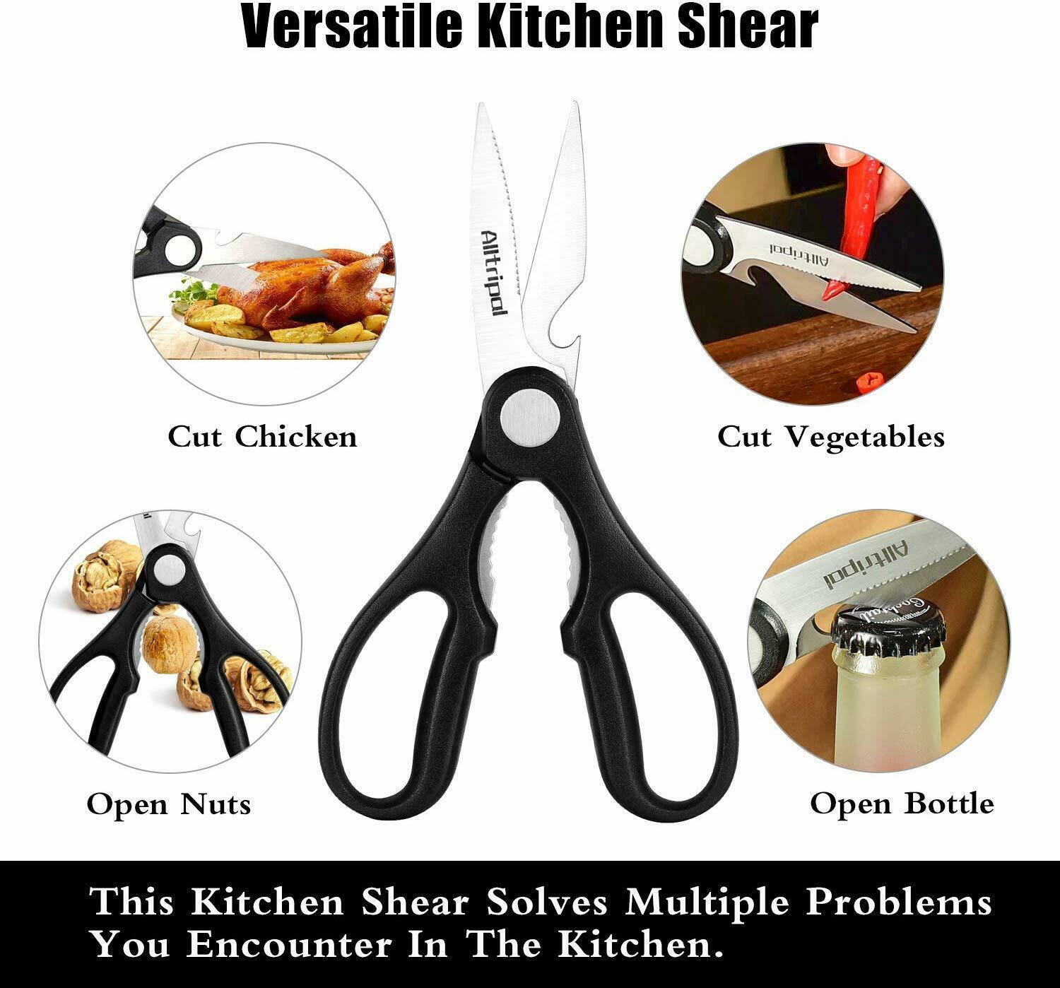 Knife Set, 18-Piece Kitchen Knife Set with Block Wooden German Stainless Steel - Fresh Stock Dated January 2026