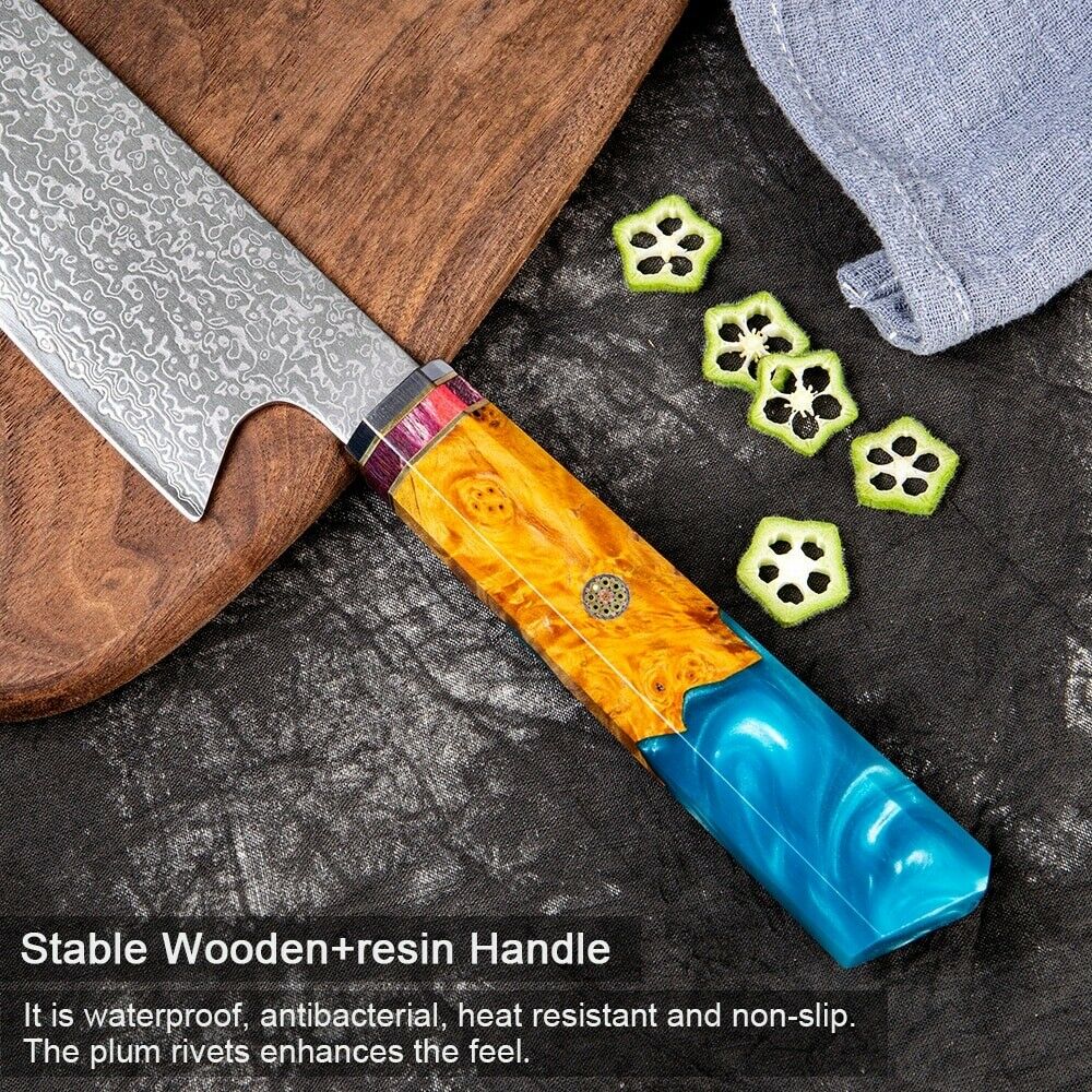 8 Inch Damascus Kitchen Knife Japan VG10 Steel Professional Kiritsuke Chef knife - Fresh Stock Dated January 2026