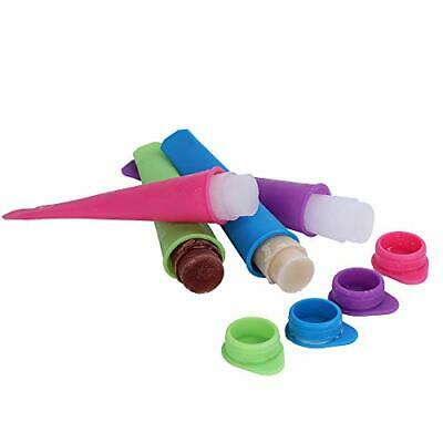 Silicone Popsicle Molds, 6 Pack Squeezable Ice Pop Molds Silicone, Homemade - Fresh Stock Dated February 2026