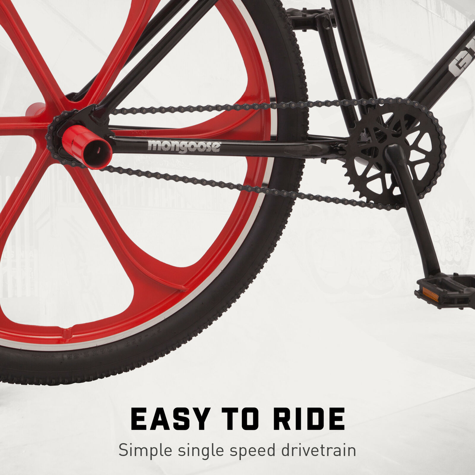 NEW Mongoose Grudge Mag BMX Freestyle Bike 26-Inch MAG Wheel Black SHIPS FREE - Fresh Stock Dated December 2025