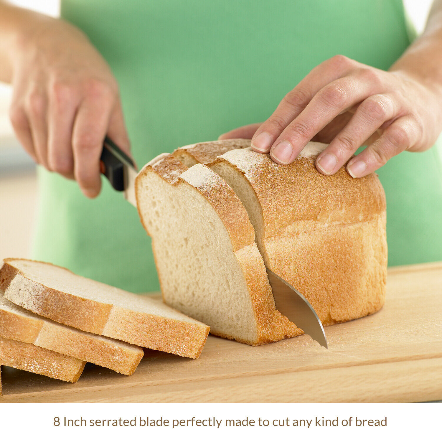 Bread Knife, 8 Inch Stainless Steel Serrated Bread Knife - Fresh Stock Dated January 2026