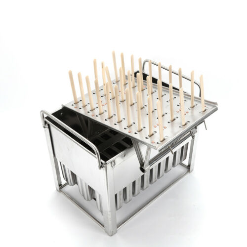 Stainless Steel Ice Lolly Popsicle Pop Molds Ice Cream Stick Holder Set Of 30 - Fresh Stock Dated February 2026