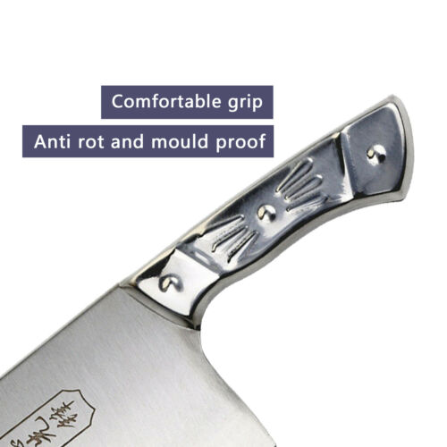 Kitchen 7'' Cleaver Knife Chopper Butcher Stainless Steel for Home Restaurant US - Fresh Stock Dated January 2026