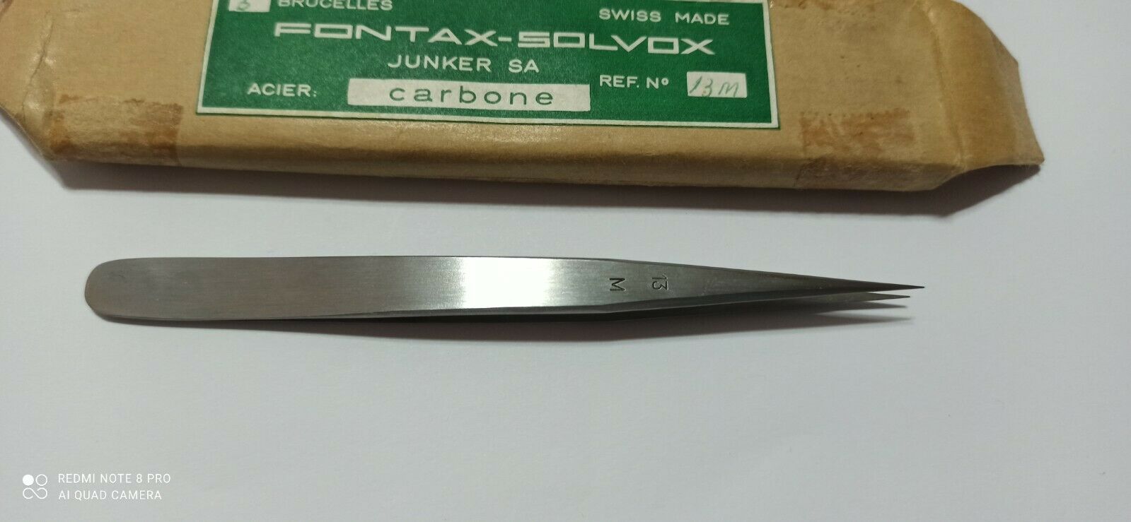 FONTAX JUNKERS Original Tweezers swiss  no.13M New ,1pcs. - Fresh Stock Dated December 2025