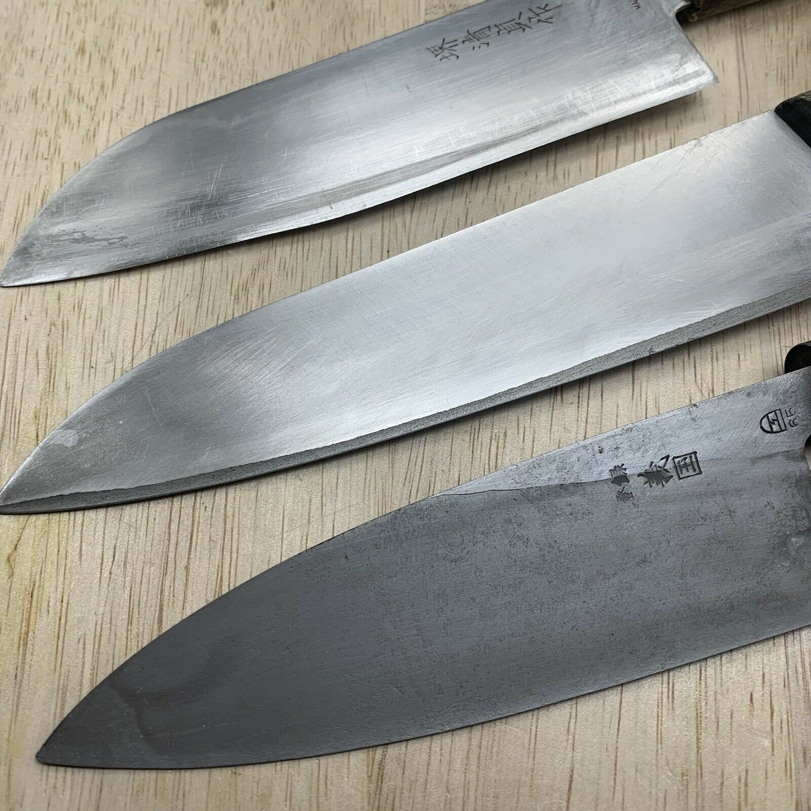 Damaged Lot of three Japanese Chef's Kitchen Knives  From Japan ST496 - Fresh Stock Dated January 2026