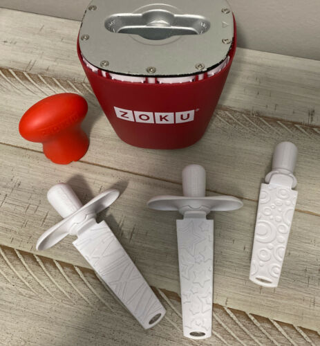 ZOKU QUICK  POP  MAKER Red 3 Sticks EUC - Fresh Stock Dated February 2026