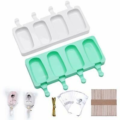 Popsicle Molds Set of 2, Cake Pop Mold, 4 Cavities Ice Pop Molds, Homemade - Fresh Stock Dated February 2026
