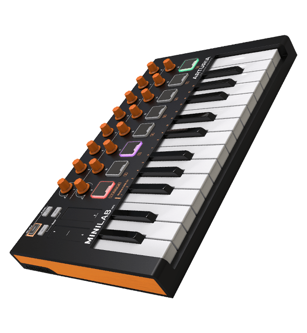 Arturia MiniLab MKII 25-Key USB MIDI Controller Keyboard (Orange Edition) - Fresh Stock Dated December 2025