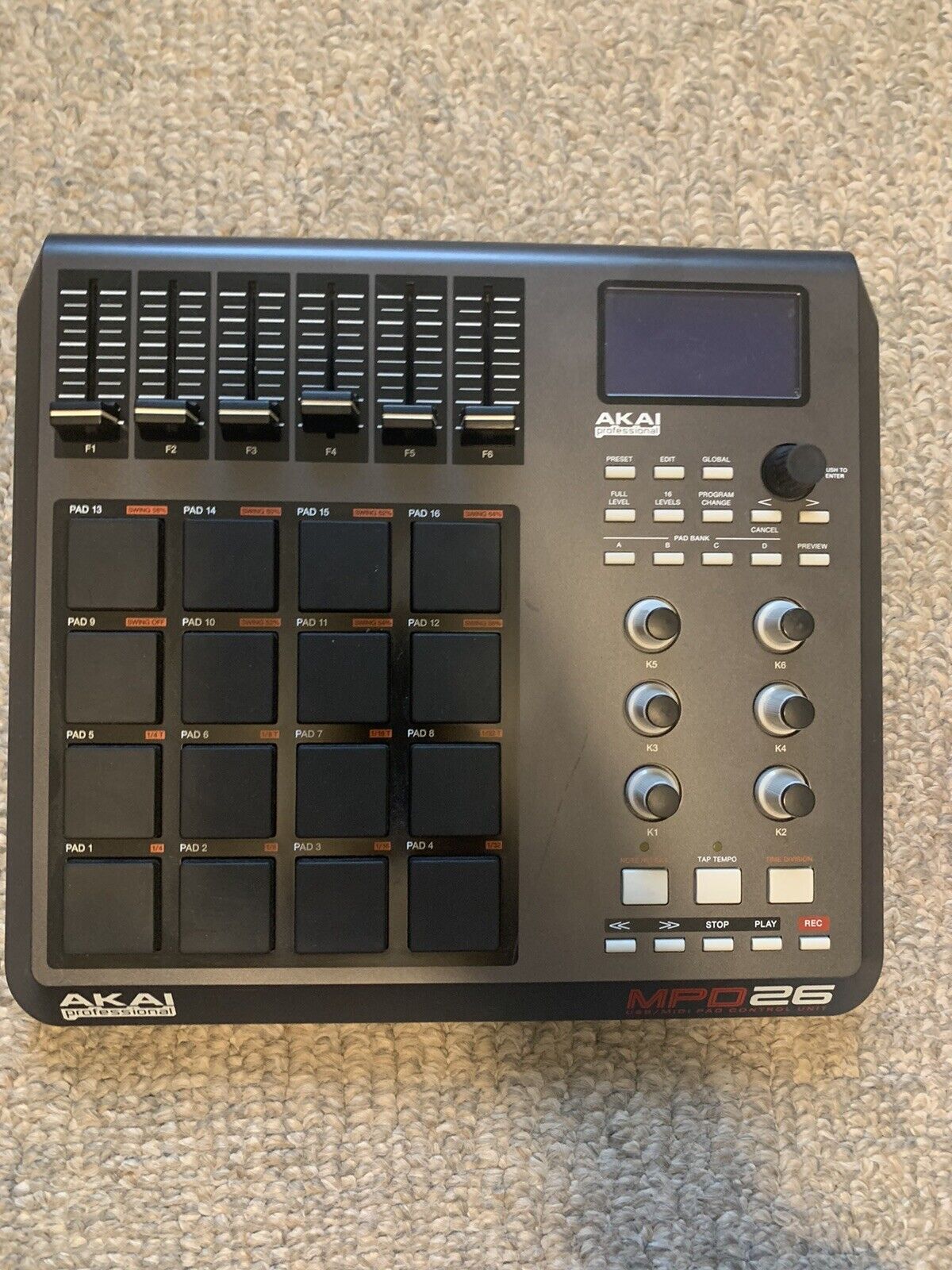 Akai mpd 26 Midi Controller with mpcstuff pad upgrade - Fresh Stock Dated December 2025