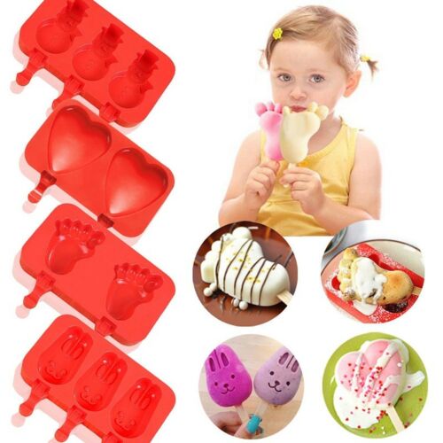 Silicone Pop Popsicle Mold Frozen Ice Lolly Mould Tray Pan Ice Cream Maker Tool - Fresh Stock Dated January 2026