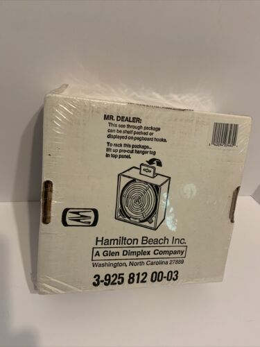 New HAMILTON BEACH FIFTH BURNER #812 Vintage in Sealed original package - Fresh Stock Dated February 2026