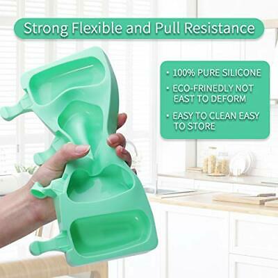 Popsicle Molds Set of 2, Cake Pop Mold, 4 Cavities Ice Pop Molds, Homemade - Fresh Stock Dated February 2026