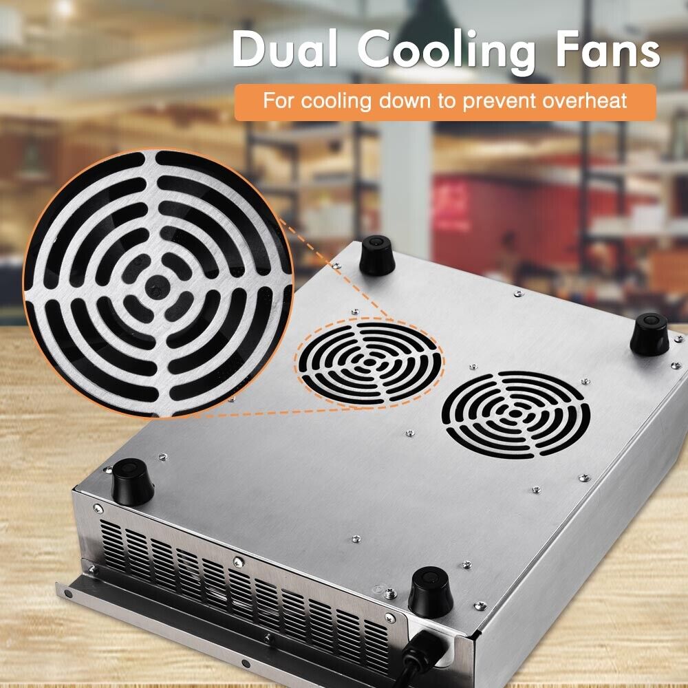 3500W Commercial Portable Induction Cooktop Electric Countertop Cooker Stove - Fresh Stock Dated February 2026
