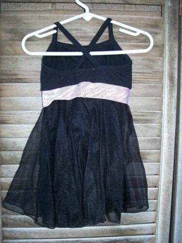 BUTTERFLY black skirted leotard~size XS~ballet~dance~pink bow~ - Fresh Stock Dated December 2025