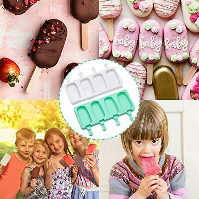 Popsicle Molds Set of 2, Cake Pop Mold, 4 Cavities Ice Pop Molds, Homemade - Fresh Stock Dated February 2026