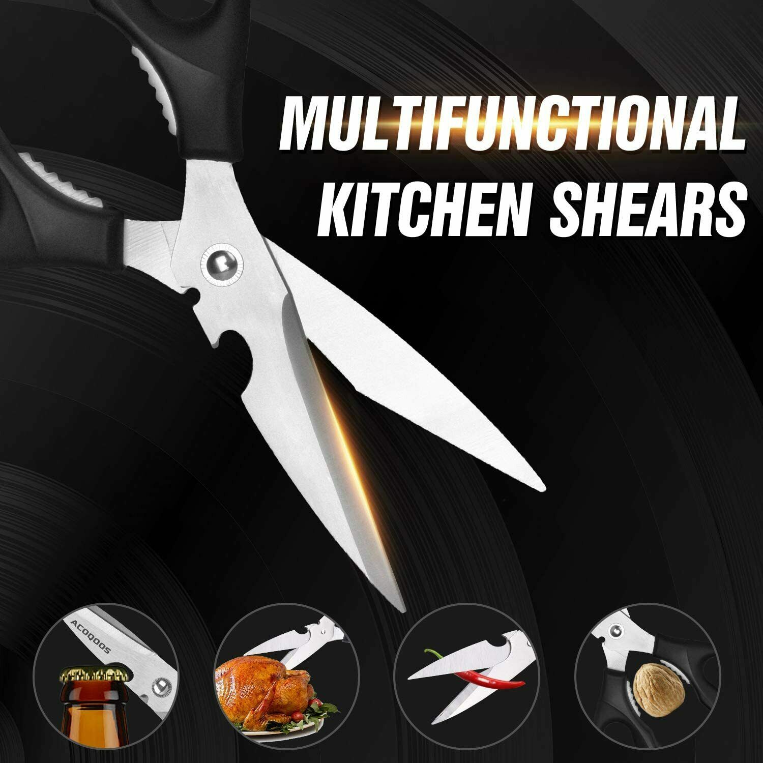 Knife Set, 17-Piece Kitchen Knife Set with Block Wooden German Stainless Steel - Fresh Stock Dated January 2026