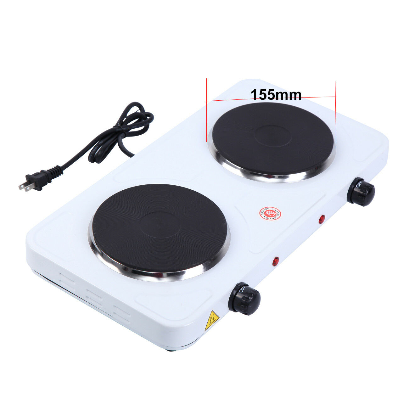 Portable Electric Double Burner Hot Plate Heating Cooking Stove Kitchen Camping - Fresh Stock Dated February 2026