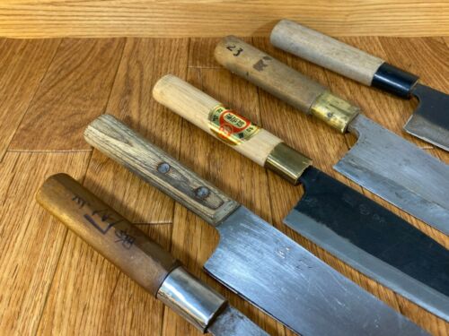 Japanese Chef's Kitchen Knife Set 5 Piece DEBA NAKIRI SANTOKU from Japan UK233 - Fresh Stock Dated January 2026