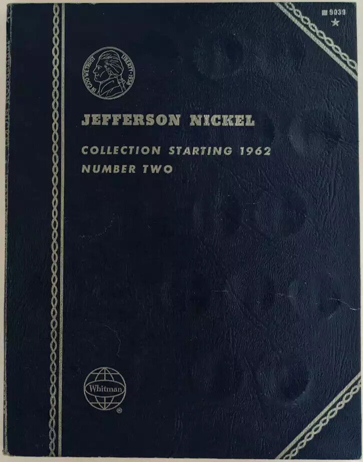 1938-1961, 1962- USED BASIC WHITMAN JEFFERSON NICKEL FOLDERS - LOTS OF 4 & 6 - Fresh Stock Dated December 2025