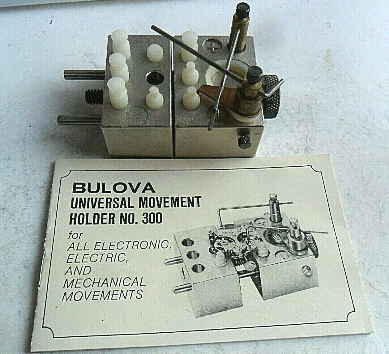 Vintage Bulova Watch Movement Holder No. 300 Watchmaker Tool w/ Box & Paper - Fresh Stock Dated December 2025