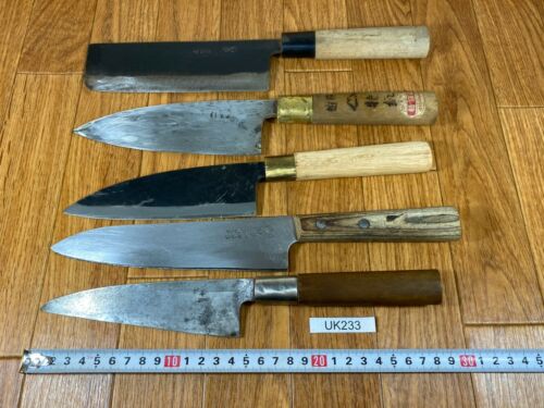 Japanese Chef's Kitchen Knife Set 5 Piece DEBA NAKIRI SANTOKU from Japan UK233 - Fresh Stock Dated January 2026