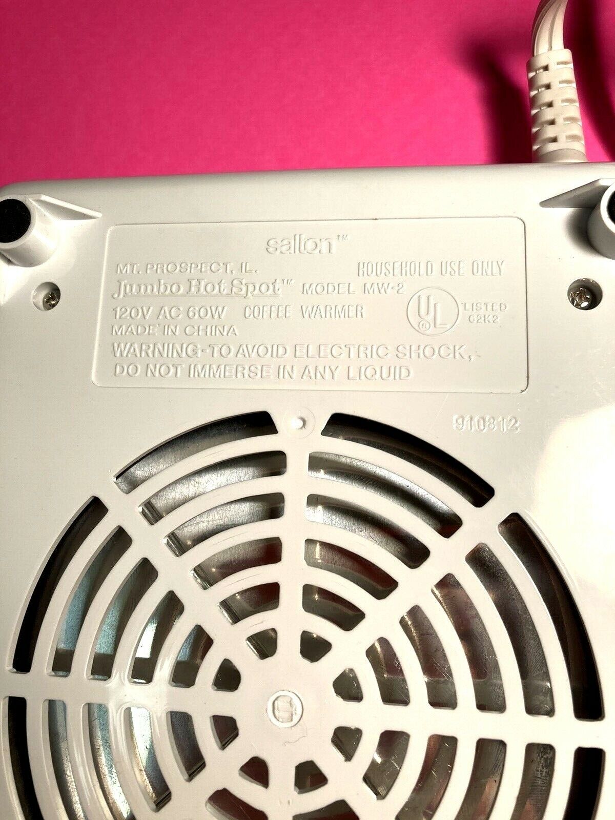 Vintage Salton Electric JUMBO Hot Plate  MW-2C  FREE SHIPPING - Fresh Stock Dated February 2026