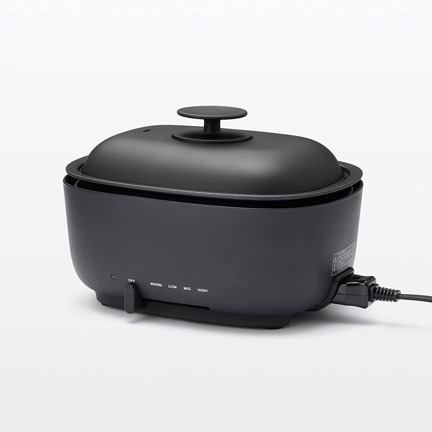MUJI JAPAN Deep Grill Pot MJ-HPFK1 new model Black Compact 2021AW - Fresh Stock Dated February 2026
