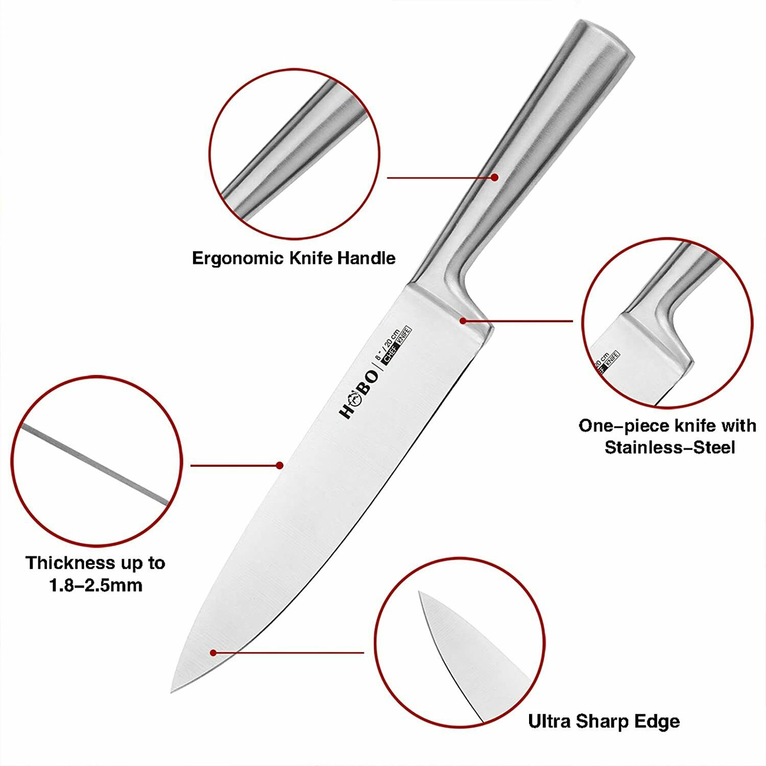 5Pcs kitchen knife set Professional Stainless Steel Cutlery Kitchen Chef Knife - Fresh Stock Dated January 2026