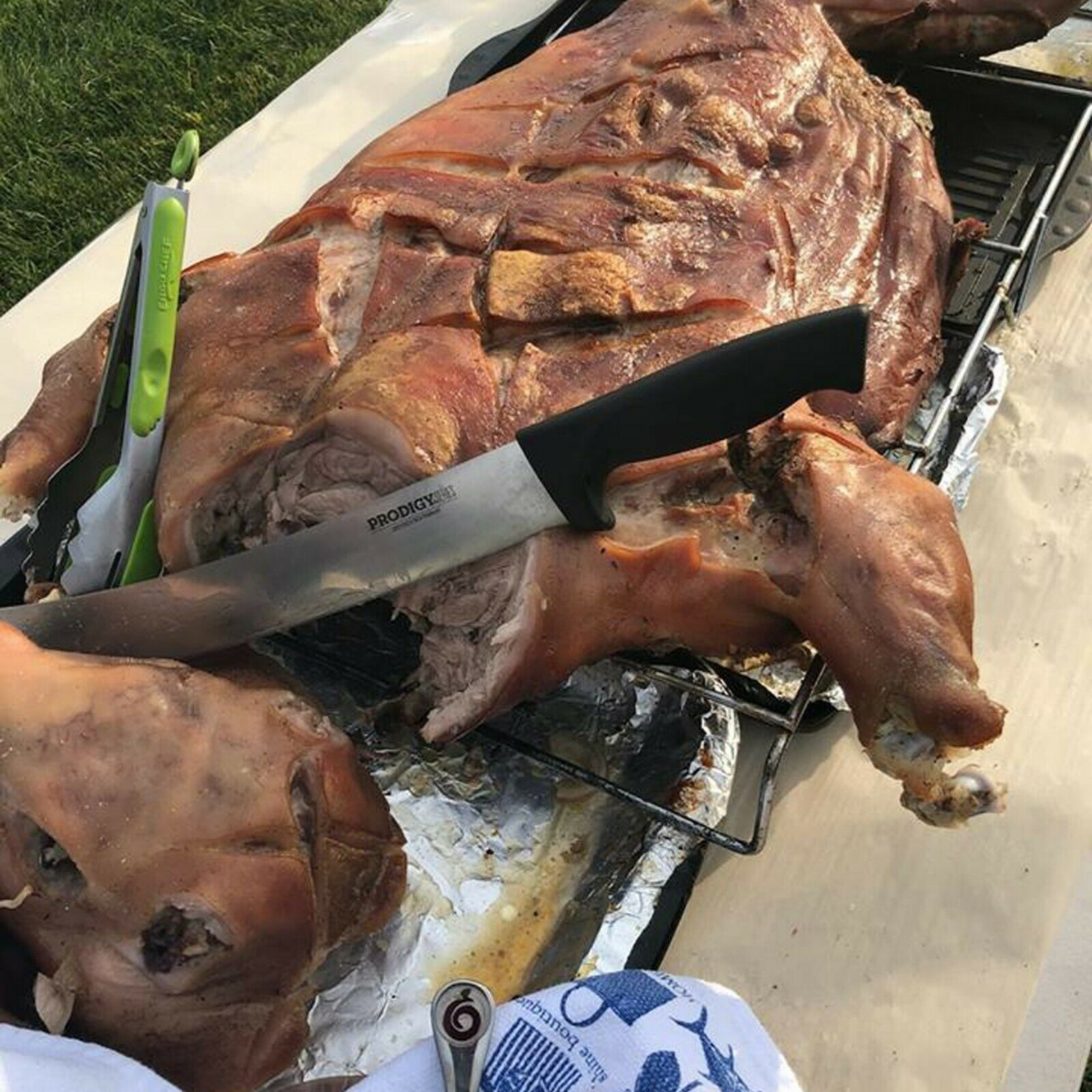 Ergo Chef 12-Inch Curved Cimeter Knife Non-slip handle Black PRODIGY SERIES - Fresh Stock Dated January 2026