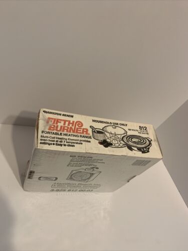 New HAMILTON BEACH FIFTH BURNER #812 Vintage in Sealed original package - Fresh Stock Dated February 2026