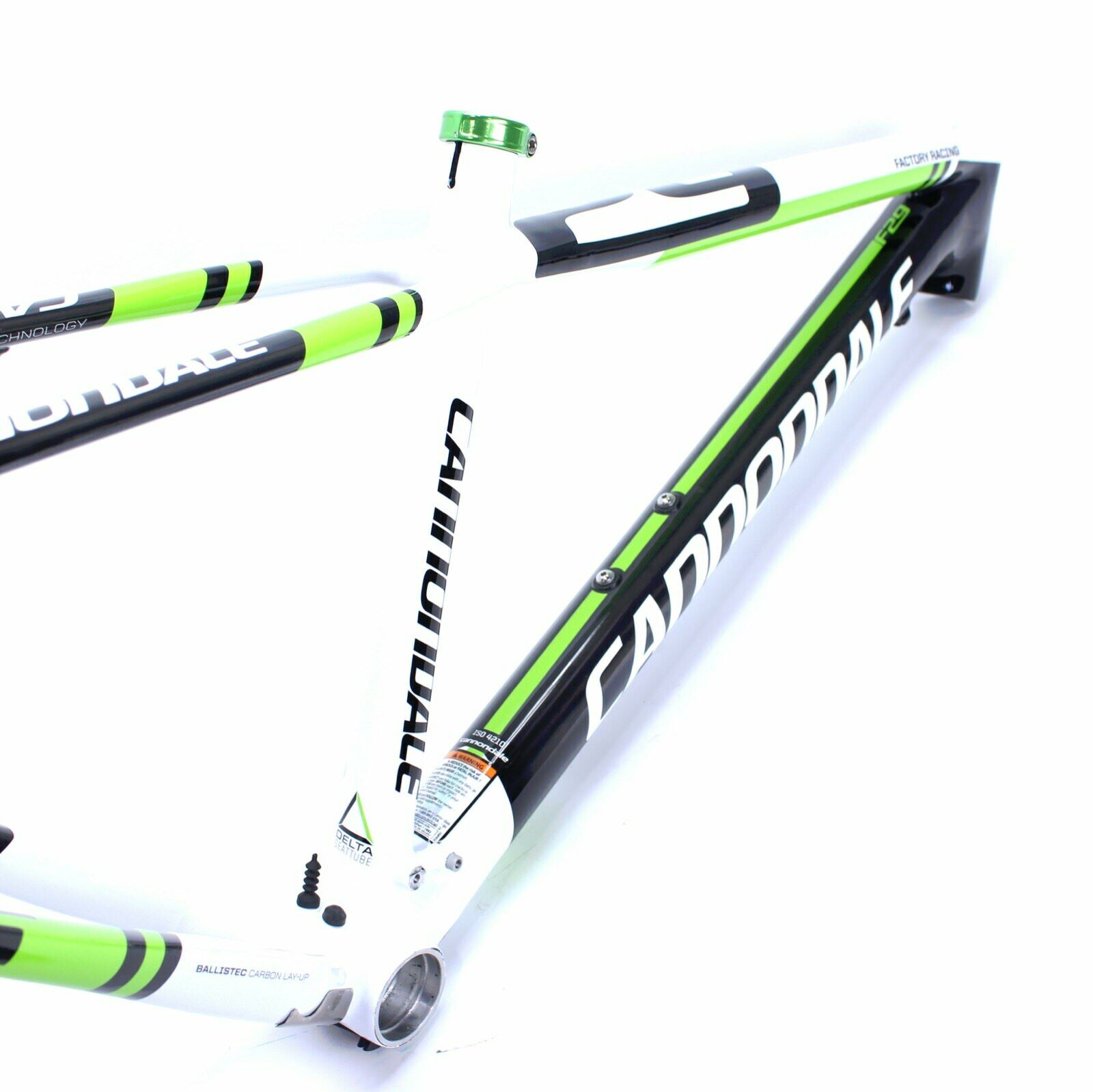 Cannondale 2014 F29 Hi-Mod Carbon Frame Only Small Green, White, + Black NOS - Fresh Stock Dated December 2025
