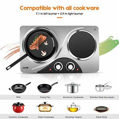 Electric Hot Plate, 1800W Portable Electric Stove,Infrared Double Burner,Heat - Fresh Stock Dated January 2026
