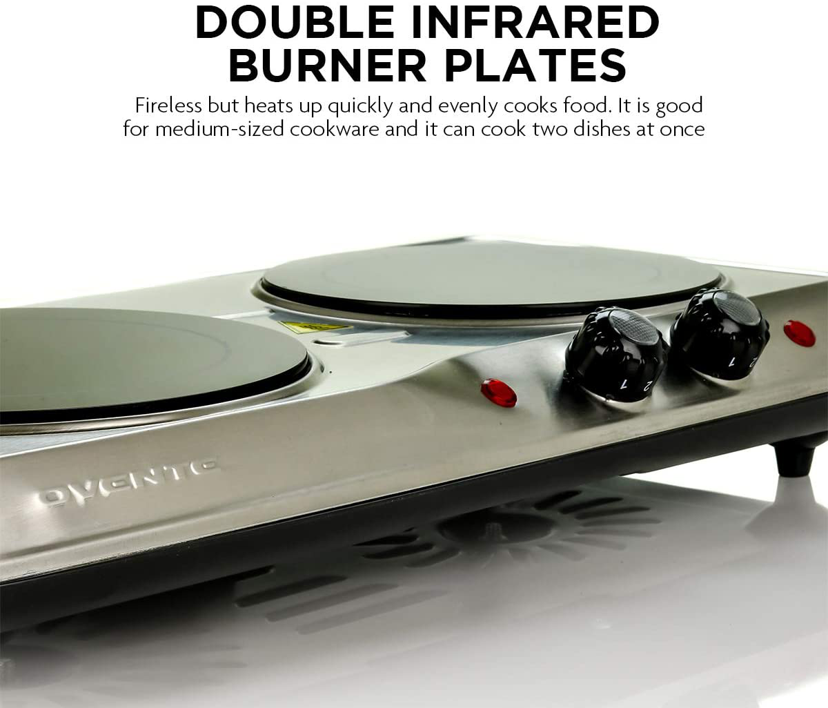 Dual Plate Electric Countertop Burner Portable Cooker Stove Electric Infrared - Fresh Stock Dated February 2026