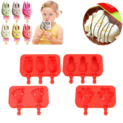 Silicone Pop Popsicle Mold Frozen Ice Lolly Mould Tray Pan Ice Cream Maker Tool - Fresh Stock Dated January 2026