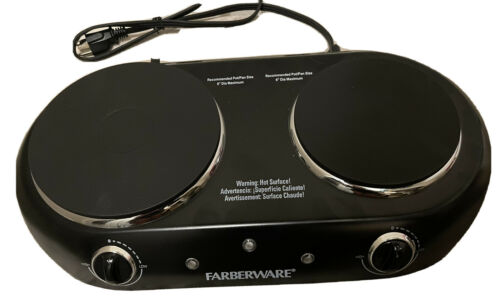 *OB* Electric Cooktop Burner 1800W Hot Plate Portable 2 Burners Kitchen Cooking! - Fresh Stock Dated February 2026