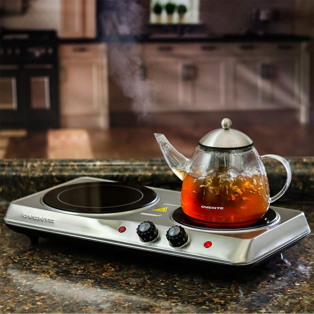 Dual Plate Electric Countertop Burner Portable Cooker Stove Electric Infrared - Fresh Stock Dated February 2026