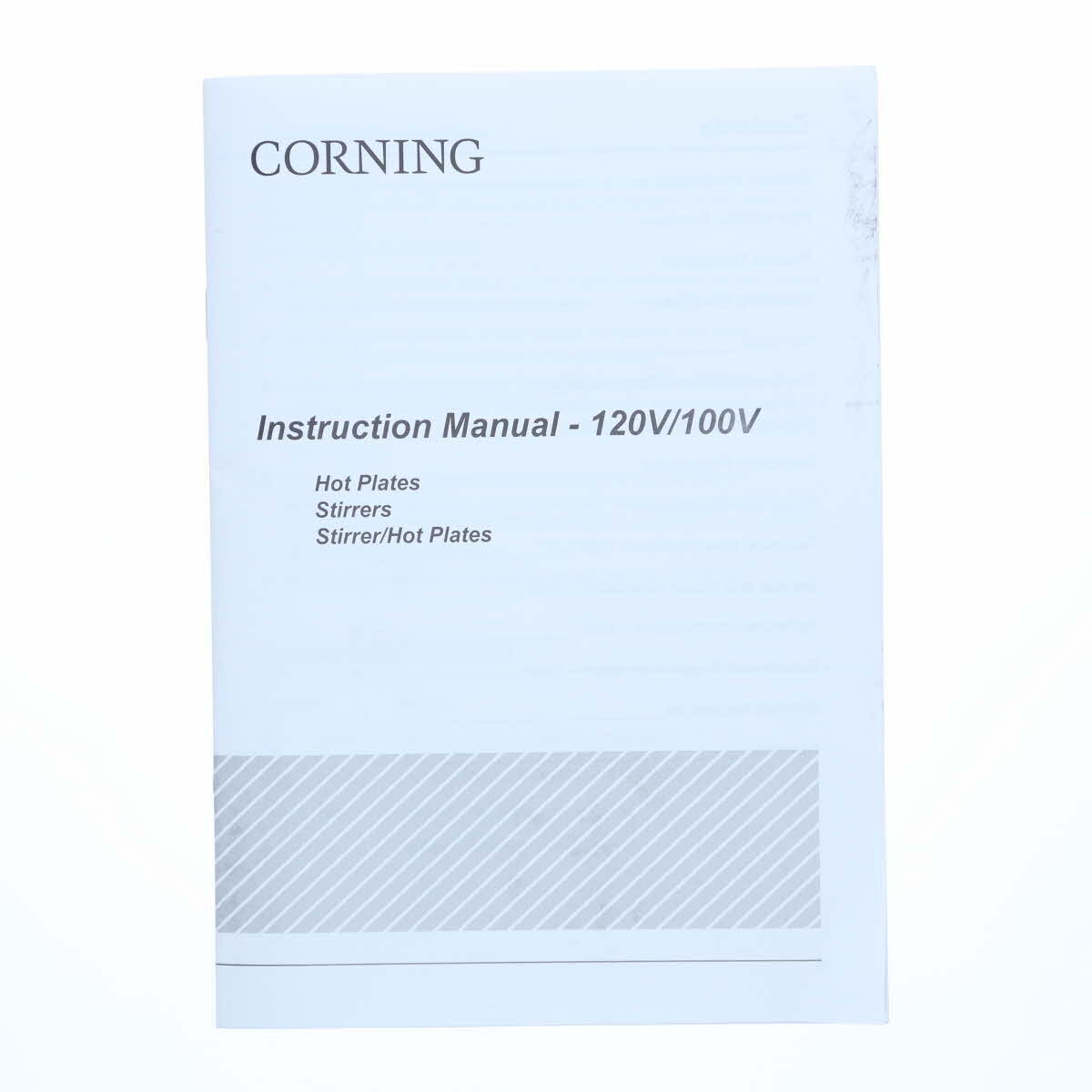 Corning Hot Plate UL Approved PC-200 Grey / White Glass Ceramic 4 x 5