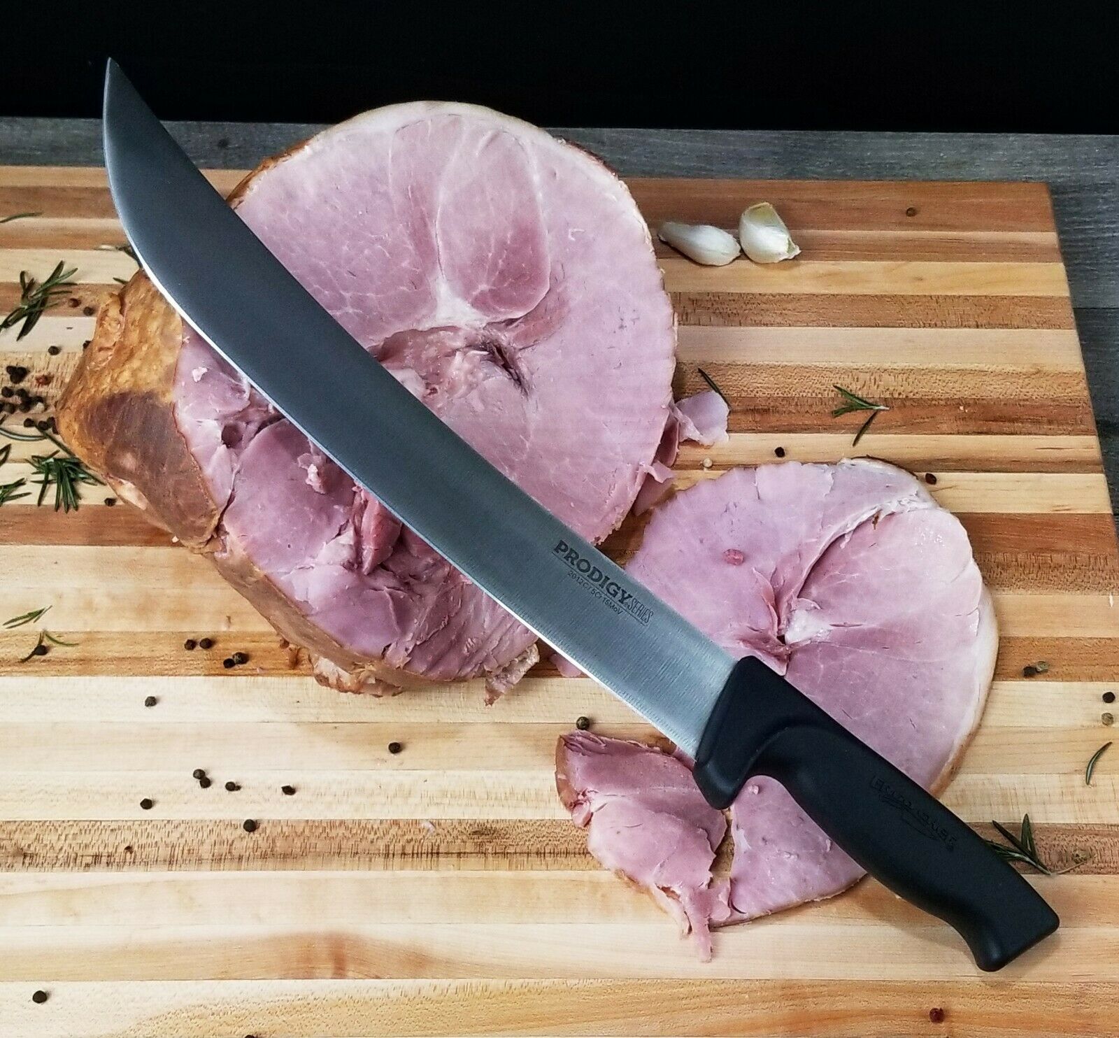 Ergo Chef 12-Inch Curved Cimeter Knife Non-slip handle Black PRODIGY SERIES - Fresh Stock Dated January 2026