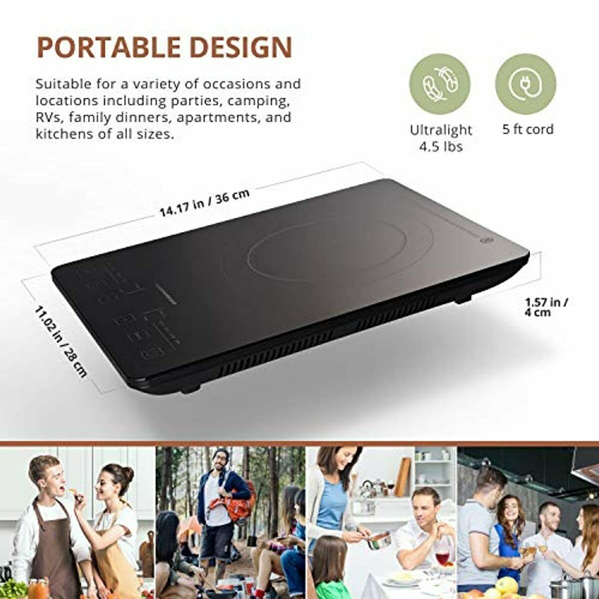 Cocina Estufa Hornillo Electrica Digital De Induccion Tactil Potente Calidad - Fresh Stock Dated February 2026