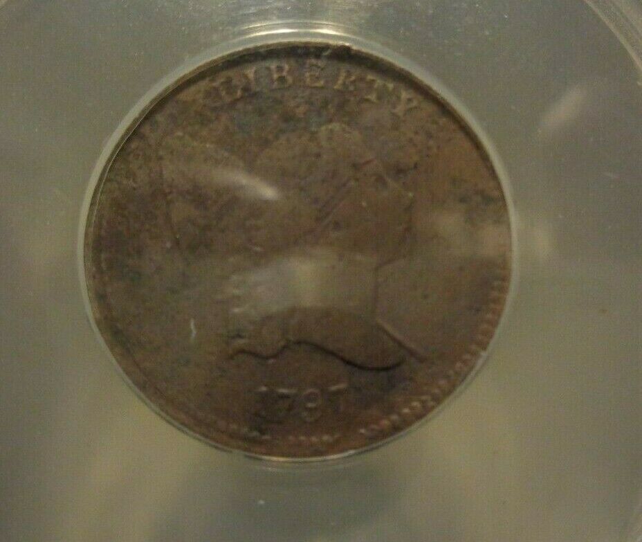 1797  ANACS VG 8 Details Liberty Cap Half Cent Coin 1/2c Plain Edge - Fresh Stock Dated December 2025