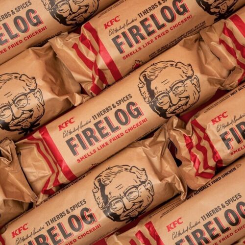Lot Of 2 Enviro Log KFC Fried Chicken Scented 11 Herbs & Spices Firelog - Fresh Stock Dated December 2025