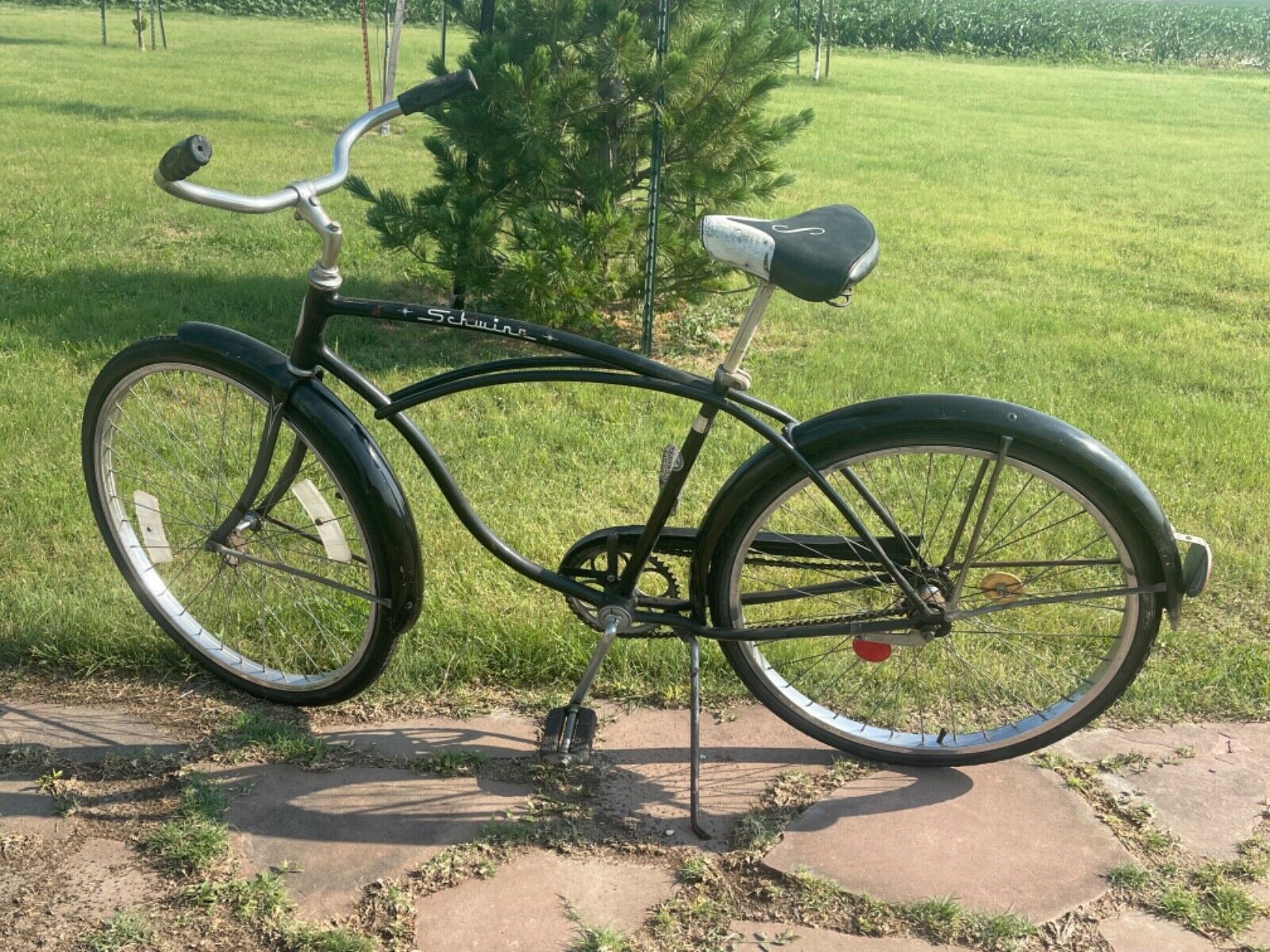 1965 Black & White Schwinn Typhoon - vintage Chicago Schwinn - All original - Fresh Stock Dated December 2025