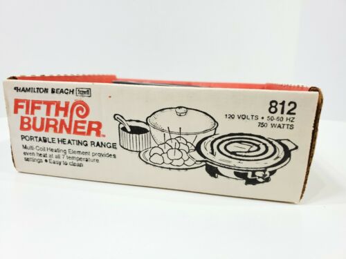 Vintage Hamilton Beach 5th Burner 812 750watt 2-prong Camping Stove Outdoor - Fresh Stock Dated February 2026