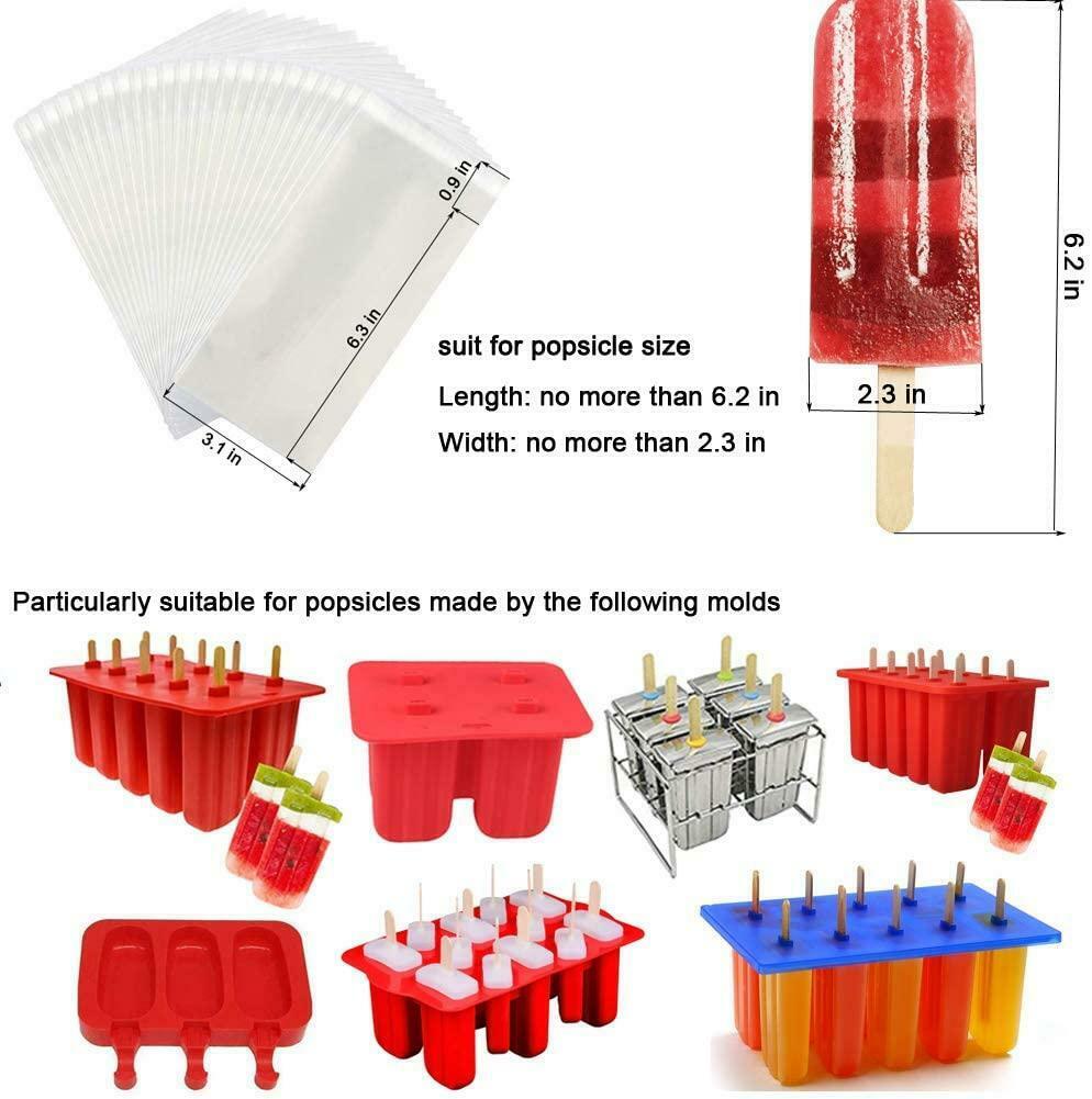 Popsicle Bags Frozen Homemade Ice Cream Bags Self Sticking During Warm Crafting - Fresh Stock Dated February 2026