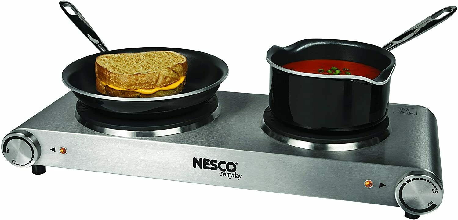 Used Nesco DB-02 food warmer Double Burner - Fresh Stock Dated February 2026