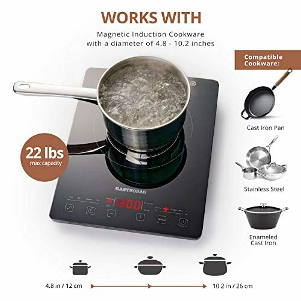 Cocina Estufa Hornillo Electrica Digital De Induccion Tactil Potente Calidad - Fresh Stock Dated February 2026