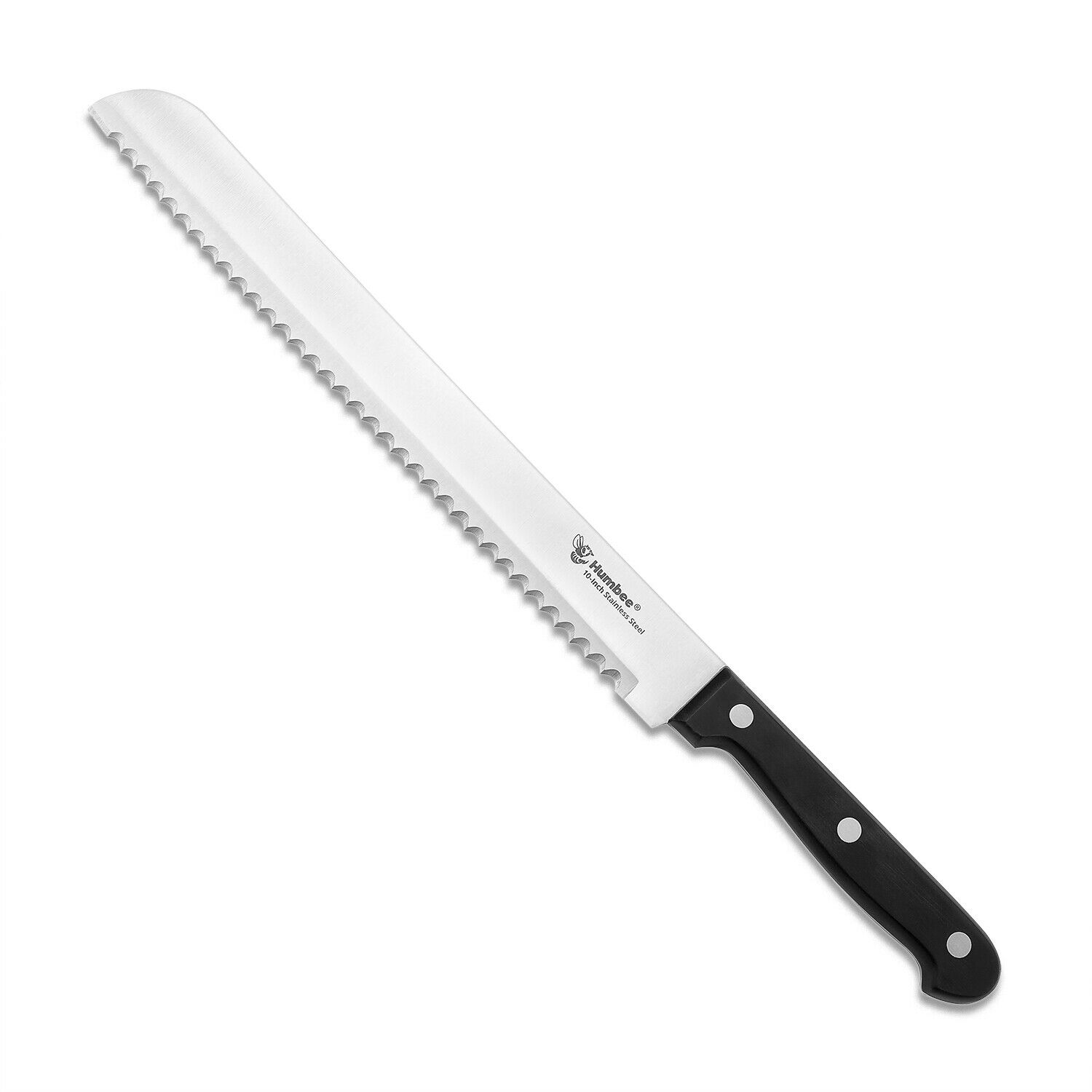 Humbee Chef, Stainless Steel Serrated Bread Knives 8/10/12 inch - Fresh Stock Dated January 2026