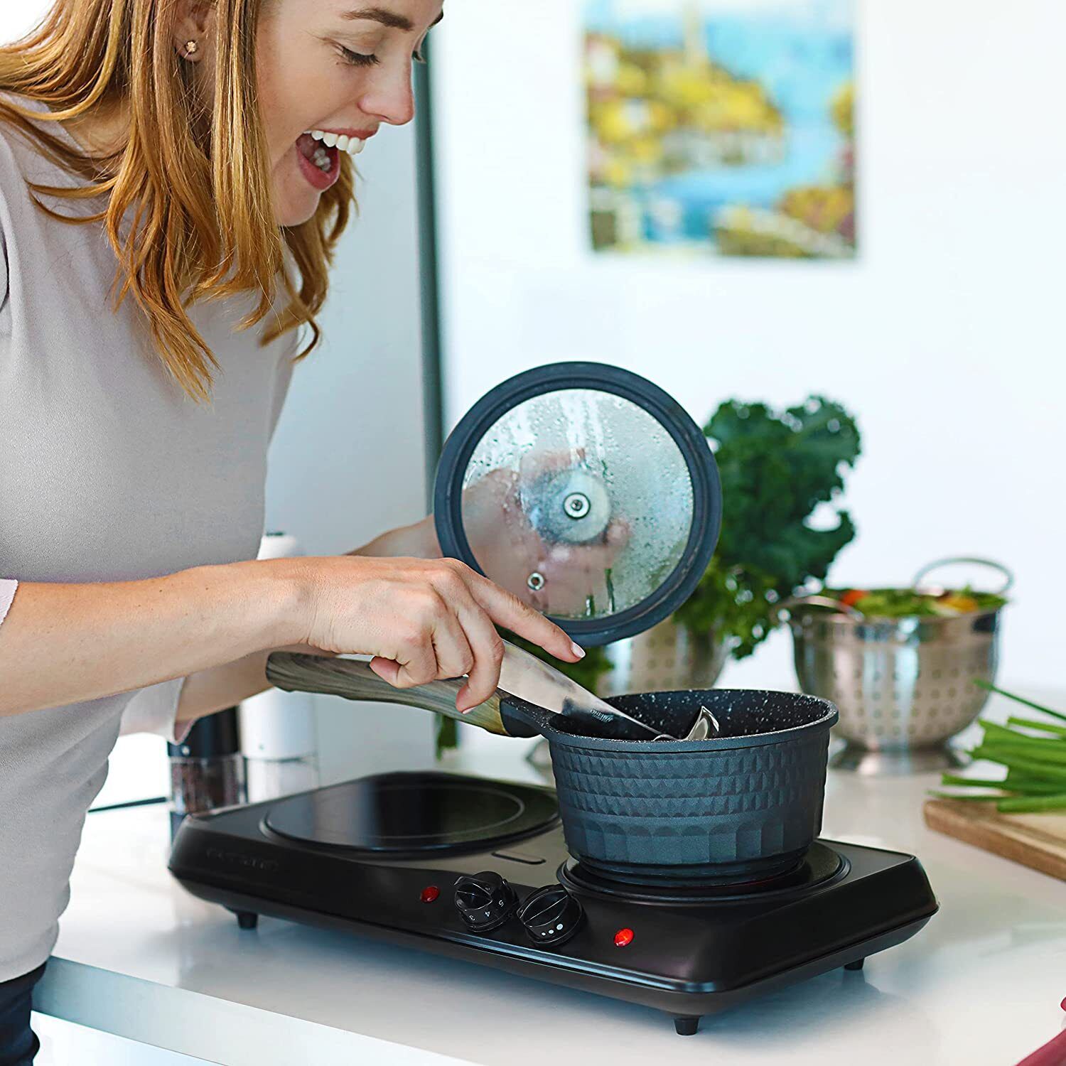 Cocina Estufa Electrica De Un Quemador Pequeña Portatil Multifuncional Calidad - Fresh Stock Dated February 2026